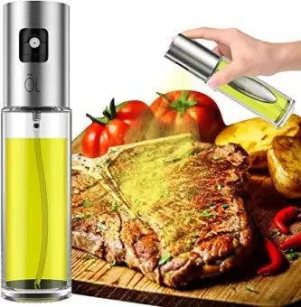Glass Oil Spray Bottle – Cooking Oil & Vinegar Dispenser | Less Oil, Healthy Cooking